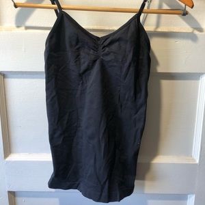 Black spaghetti strap cami